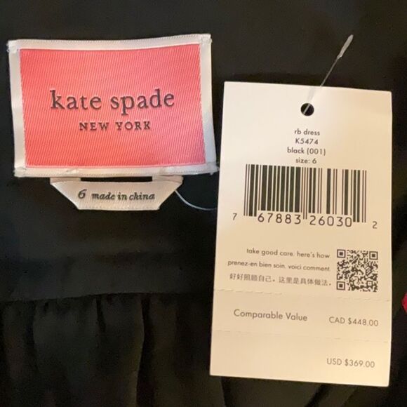 KATE SPADE NWT RIBBON DRESS SIZE 6 - Picture 9 of 12